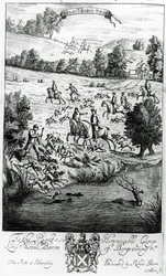 Ciervo tomando tierra, de 